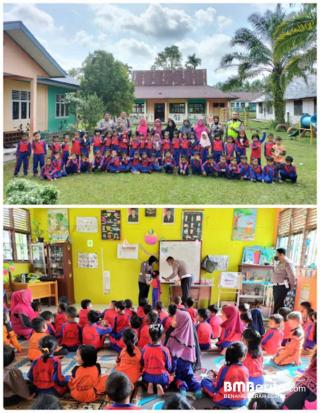 Sat lantas Polres Kampar Mengedukasi Berlalu Lintas di Usia Dini