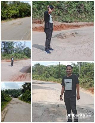 Jalan di 4 Kecamatan Rusak Parah, Putra Inuman Tagih Keseriusan Pemkab Kuansing