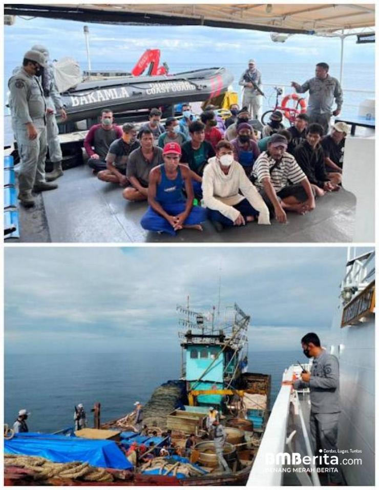 KN. Belut Laut-406 Bakamla RI Tangkap KII langgar aturan di Belawan