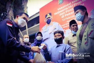 Ditaja PWNU Riau, Walikota Pekanbaru Tinjau Vaksinasi Massal ; Kolaborasi Pemerintah dan Masyarakat Sukseskan Program Pemerintah