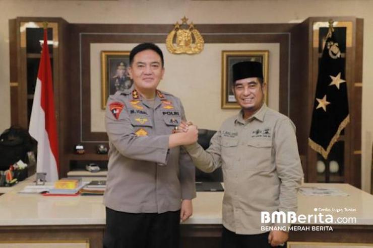Ketum DPP Santri Tani NU T.Rusli Ahmad,SE,MM lakukan kunjungan Silaturahmi ke Kapolda Riau