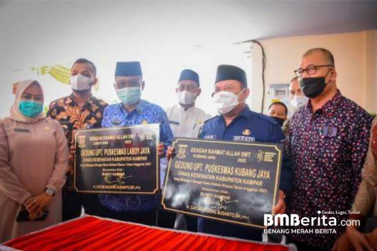 Resmikan Dua Puskesmas, Catur Sugeng : Ini Komitmen Pemerintah Tingkatkan Pelayanan Kesehatan 