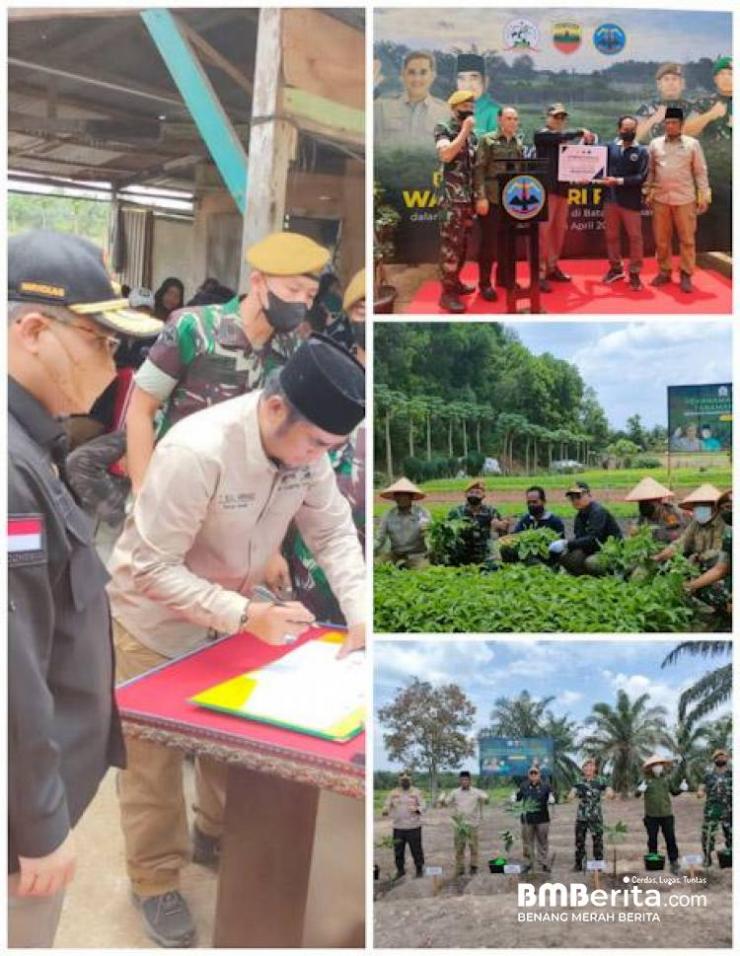 Disaksikan Wamen Pertanian, Ketum Santri Tani NU MoU dengan Yon Arhanud 13/ PBY Pekanbaru