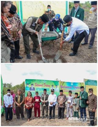 Ketua Umum DPP Santri Tani NU T.Rusli Ahmad Lakukan Peletakan Batu Pertama Pembangunan Ponpes Santri Tani
