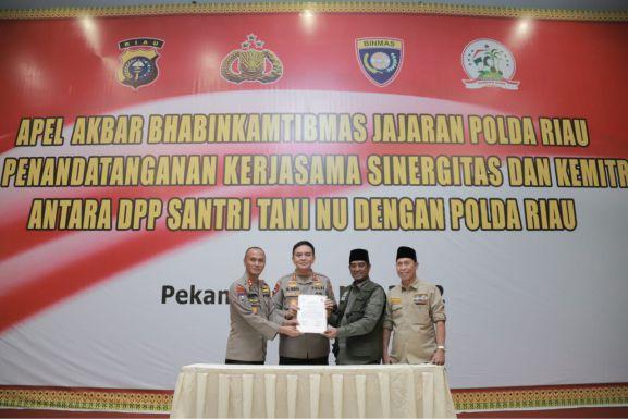DPP Santri Tani NU tandatangani Kerjasama Sinergitas dan kemitraan bersama Polda Riau