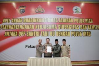 DPP Santri Tani NU tandatangani Kerjasama Sinergitas dan kemitraan bersama Polda Riau