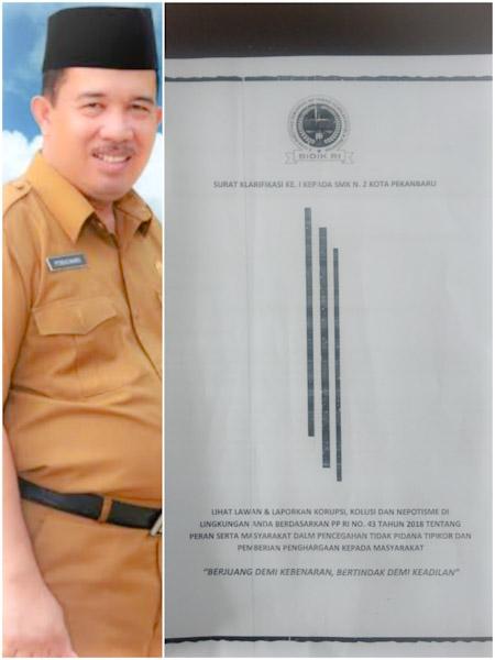 Audit Dana BOS SMK N. 2 Pekanbaru LSM-BIDIK RI, Kita Sudah Klarifikasi dua kali