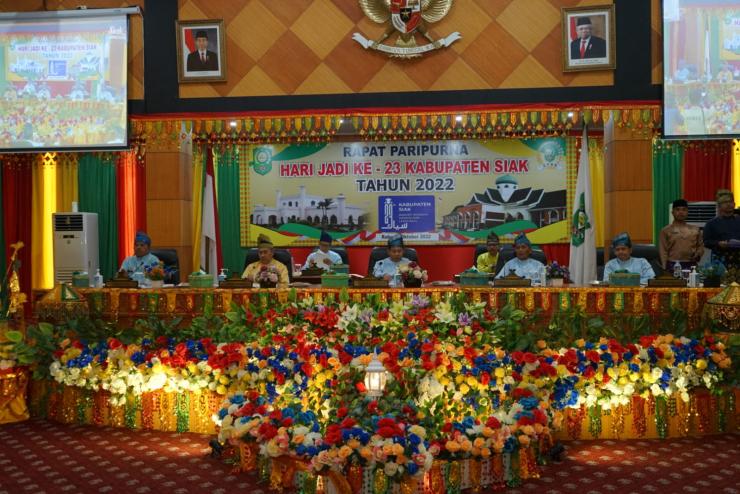 Rapat Paripurna DPRD Kabupaten Siak Dalam Rangka Peringati Hari Jadi ke-23 Kabupaten Siak