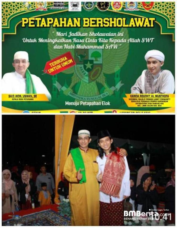 Said Aidil Usman,SE: Bersholawat Menuju Petapahan Lebih Elok