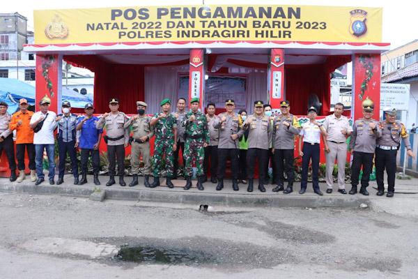 Tim Auditor Polda Riau Kunjungi Pos Pam Ops Lilin Lancang Kuning Polres Inhil