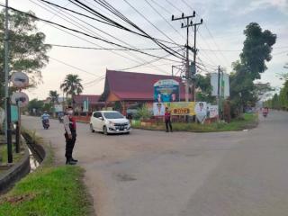 Januari 2023 Hari Pertama Masuk Kerja, Kasat Samapta Polres Inhil Polda Riau,  Lakukan Giat Strong Point
