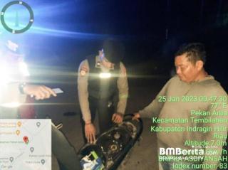 Personil Sat Samapta Polres Inhil Polda Riau Sasar di Empat Titik Giat Blue Light Patrol Tembilahan