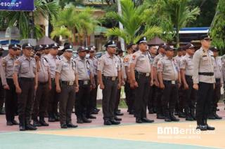 Polres Inhil Upacara HUT Satpam ke 42