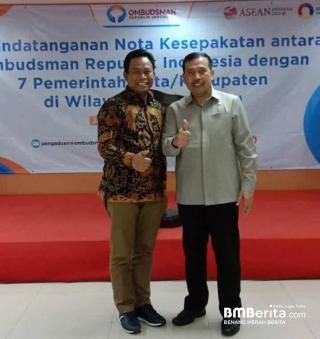 Sinergitas Peningkatan Pelayanan Publik, Wabup Rohil Tandatangani MoU Dengan Ombudsman RI 