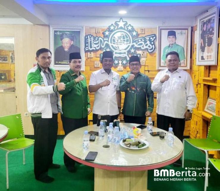 Waketum DPP Partai PPP KH.Rusli Effendi kunjungi Ketua PWNU Riau H.T.Rusli Ahmad