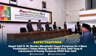 DPRD Inhil Gelar Paripurna Tentang LKPJ Tahun 2022
