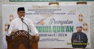 Bupati Inhil Hadiri Peringatan Nuzulul Qurâ€™an di Masjid Agung Al-Huda