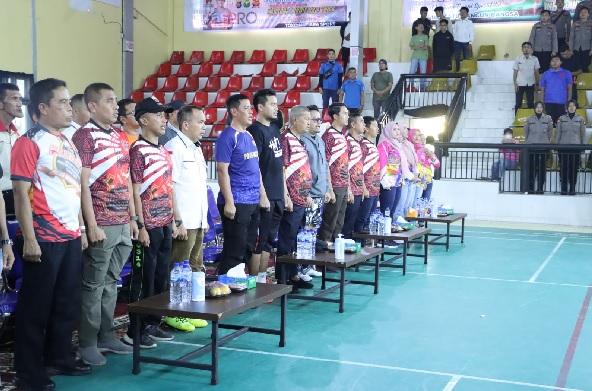 Dihadiri Tontowi Ahmad, Turnamen Badminton Kapolres Inhil Cup Dibuka Secara Resmi
