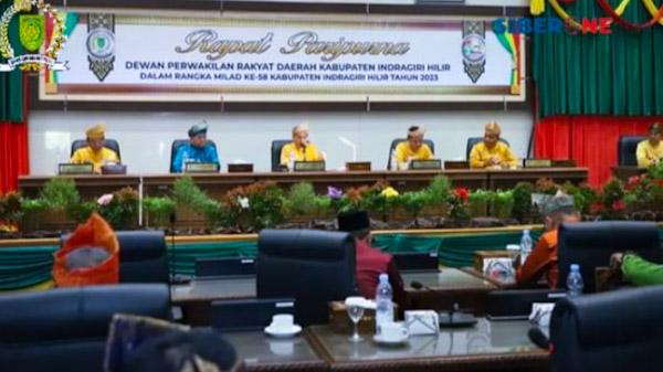 Bersempena Milad ke 58 Indragiri Hilir Ketua DPRD Inhil DR.H. Ferryandi ST .MM.MT. Pimpin Rapat Paripurna 
