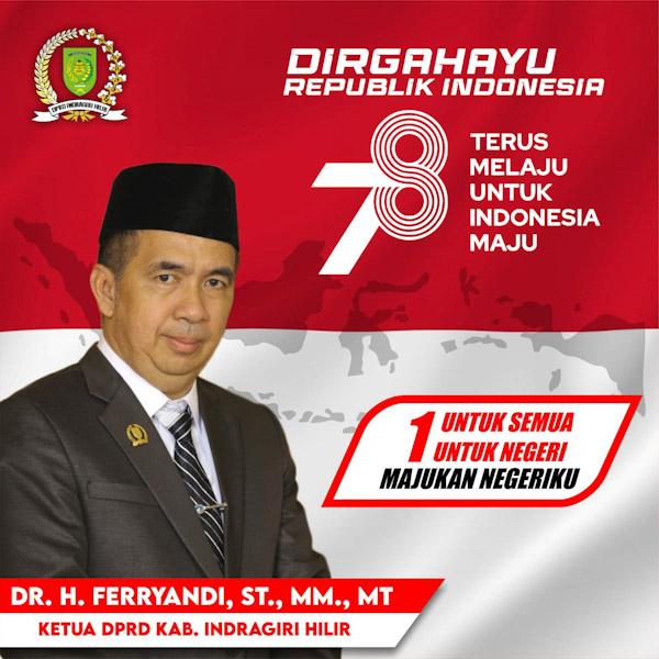 Peringatan Hut RI ke 78, Turut Dihadiri Wakil DPRD Inhil Edi Gunawan
