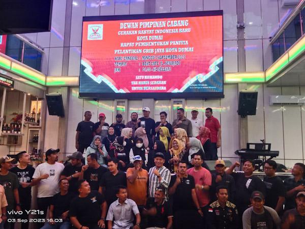DPC GRIB JAYA Kota Dumai Menggelar Rapat Pembentukan Panitia Pelantikan