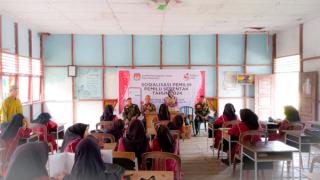 Sosialisasi pemilih pemilu serentak tahun 2024 di Madrasah Aliyah Pulau Kecil