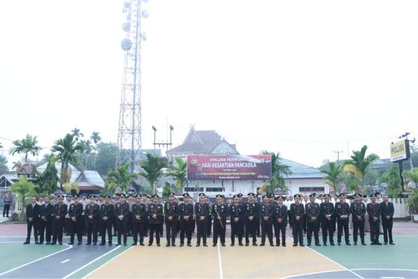 Penuh Khidmat, Polres Inhil Gelar Upacara Peringatan Hari Kesaktian Pancasila