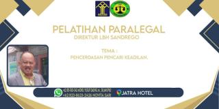 Lembaga Bantuan Hukum Sandrego Pekanbaru Akan Gelar Pelatihan Paralegal