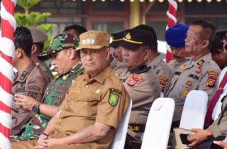 Wabub Inhil Ikuti Apel Gelar Pasukan Ops Mantap Brata Lancang Kuning 2023-2024
