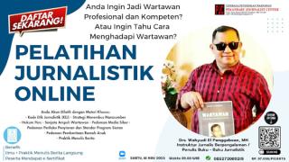 Pendaftaran Masih Dibuka, Ayo Daftar Jadi Peserta Pelatihan Jurnalistik Online 