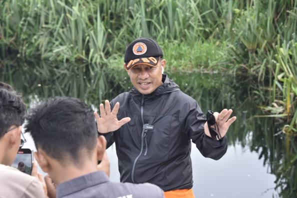 Pasca Banjir, Wabup Bagus Santoso Cek Normalisasi Aliran Sungai Siak Kecil