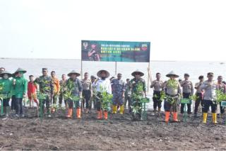 Bupati Kasmarni Sambut Baik, Kegiatan Penghijauan dan Penanaman Mangrove Program Unggulan Kasad TNI AD