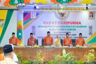 DPRD Kampar Gelar Sidang Paripurna Istimewa HUT Kampar Ke 74