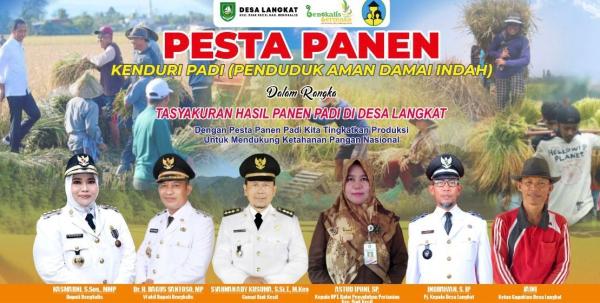 Gapoktan Sri Wedana Desa Langkat Gelar Pesta Panen Padi Sekaligus Syukuran