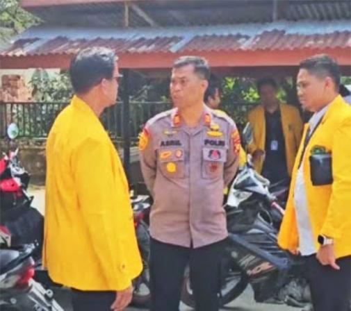 Kapolsek Tambang Terima Audensi Mahasiswa UNILAK Terkait Penyuluhan Hukum di Desa Padang Luas
