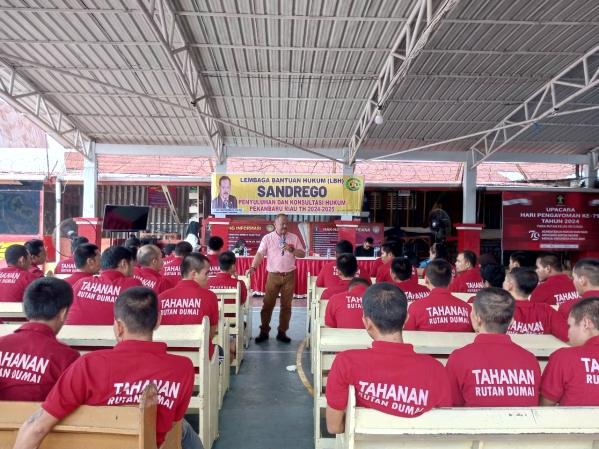 Penyuluhan Hukum Yang Digelar Oleh LBH Sandrego Di Rutan Kelas IIb Dumai