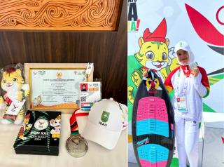 Boni Shafira Atlet Ski Air Rokan Hilir Peraih Medali Perak di PON 2024  