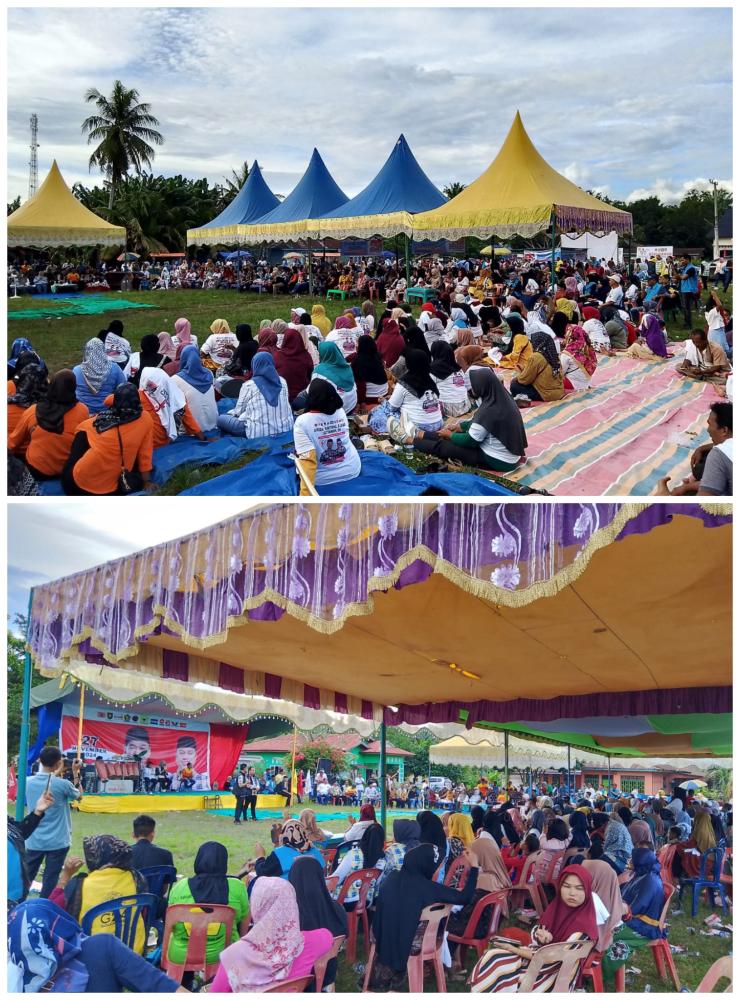 Ribuan Masyarakat Desa Bagan Sinembah Barat Membludak Bersatu Pilih Asset 