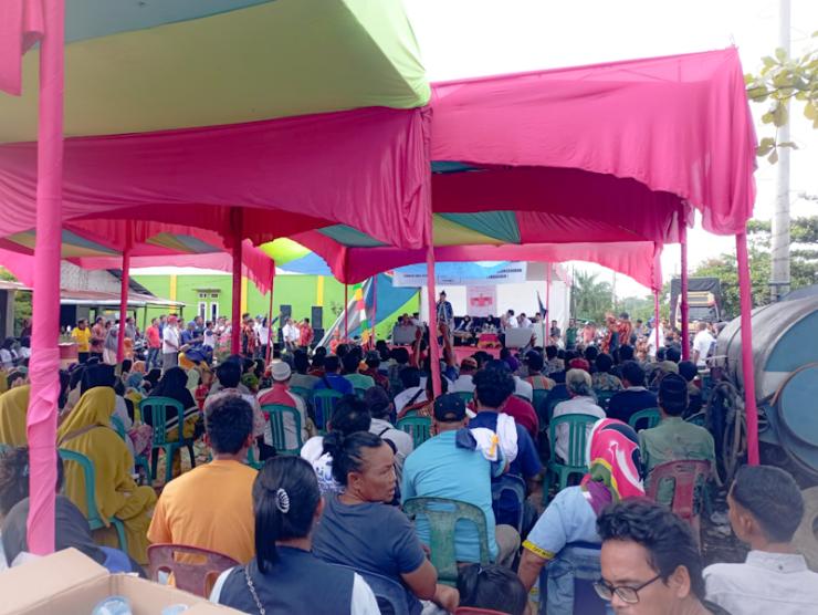 Ratusan Suara Bergema Mendoakan Paslon Bijak Agar Terpilih Menjadi Bupati Rohil di Pematang Ibul 