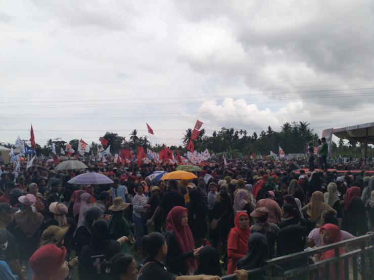 Ribuan Pendukung Paslon 01 KBS Padati Kampanye Akbar di Pinggir