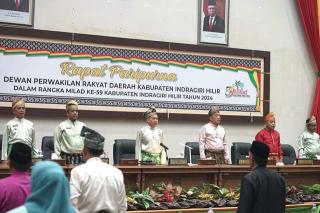 Ketua DPRD Inhil Pimpin Paripurna Istimewa Milad Inhil ke 59