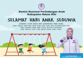 Ucapkan Selamat Hari Anak Sedunia 2024, Ketua Komnas PA Rohil dr. Maharani ; Anak Adalah Cahaya Masa Depan