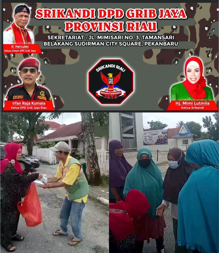 Bakti Sosial Srikandi Grib Jaya Riau, Barbagi makanan di Jumat Berkah