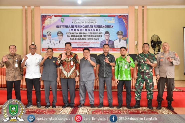 Kawal Usulan Prioritas Masyarakat, Anggota DPRD Dapil Kecamatan Bengkalis-Bantan Hadiri Musrenbang Kecamatan Bengkalis 2025