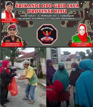 Bakti Sosial Srikandi Grib Jaya Riau, Barbagi makanan di Jumat Berkah