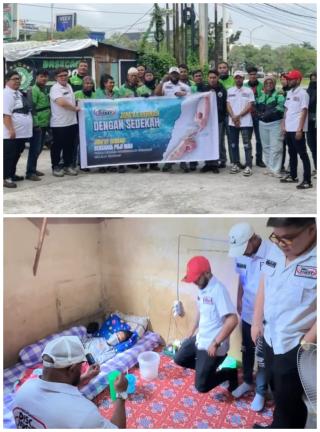 Di Jumat Berkah, PDJI Riau Serahkan Bantuan kepada Adam dan Sarapan Pagi Bersama Komunitas DPO