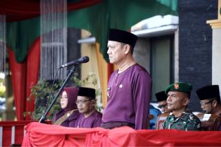 Jadi Pembina Upacara Hari Jadi Kabupaten Kampar ke-75, Pj Bupati Kampar ; Bangun Kampar Yang Lebih Maju dan Bersaing