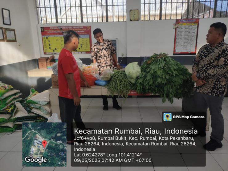 Penerimaan BAMA, (Bahan Makanan), Lapas Narkotika Rumbai rutin cek keamanan dan Kualitas
