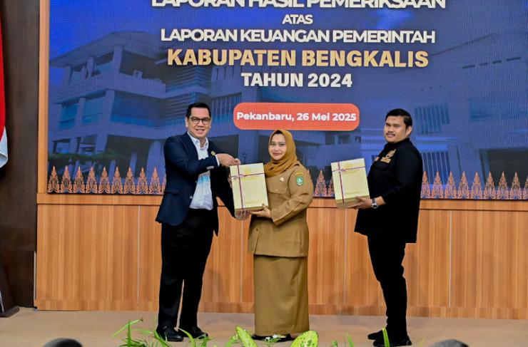 Raih WTP Ke-12 Berturut-turut, Bupati Kasmarni Terima LHP LKPD Tahun Anggaran 2024 dari BPK Perwakilan Provinsi Riau