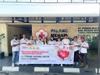 Berkolaborasi dengan TNI-Polri, PDJI Riau Kembali Gelar Baksos Donor Darah
